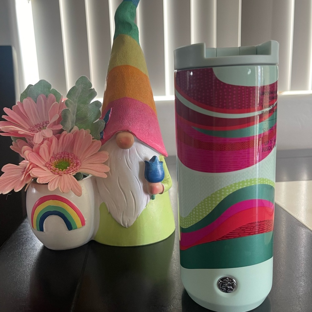 SOLD Starbucks 2021 Muti Color Ribbon Mint Green Stainless Steel Thermos